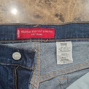 Levi's Vintage 515  Dark Blue Boot Cut Stretch  Jeans 10 LONG.  EUC